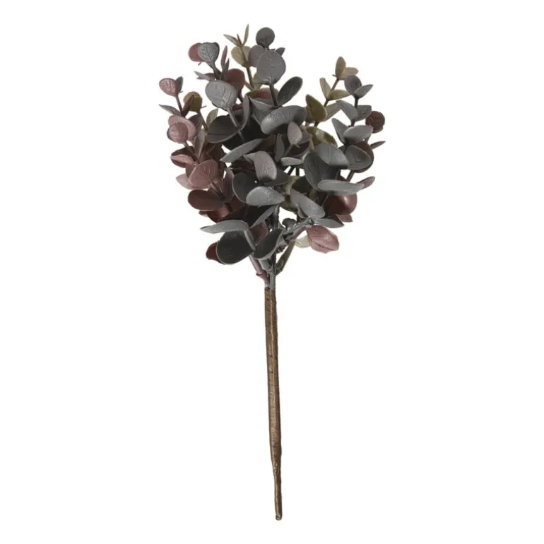 Kunsttak eucalyptus - rood - 23 cm