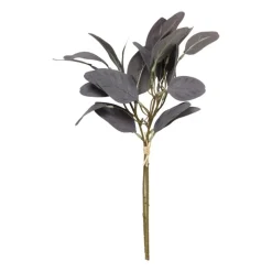 Kunsttak met bladeren - paars - 37 cm