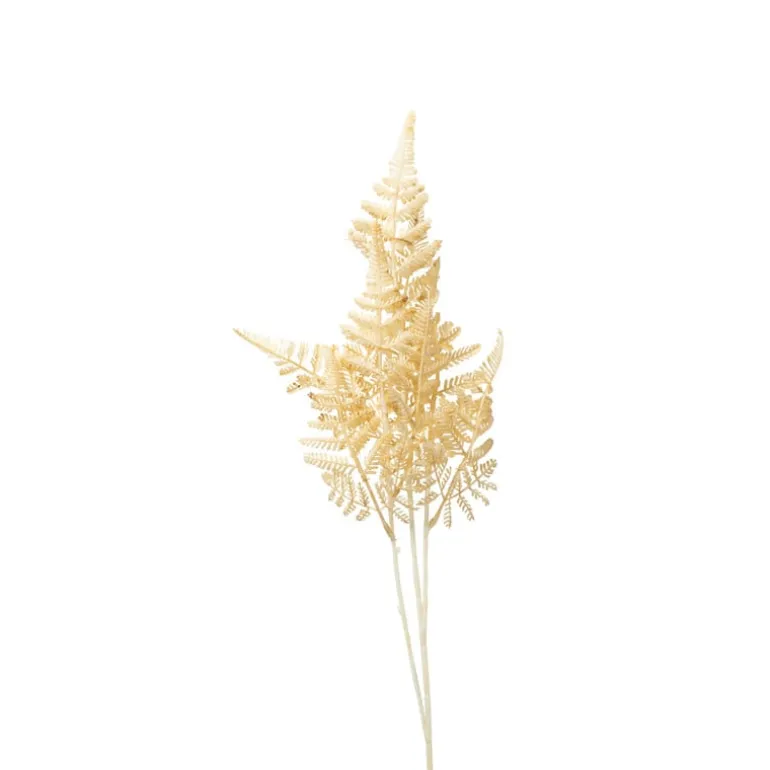 Kunsttak waaier - beige - 74 cm