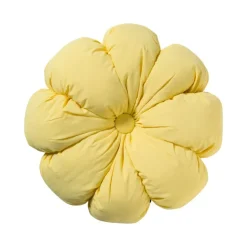 Kussen bloem - geel - ø42 cm