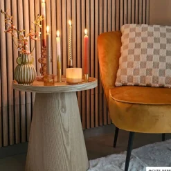 Kussen geblokt teddy - beige - 45x45 cm