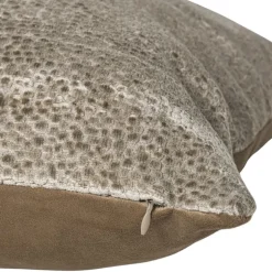 Kussen jacquard geschubt - bruin - 45x45 cm