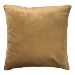 Kussen jacquard organisch - bruin/wit - 45x45 cm