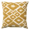 Kussen jacquard ruit - geel - 45x45 cm