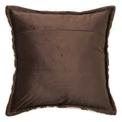 Kussen jacquard zebra - bruin/wit - 45x45 cm