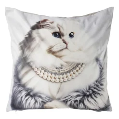 Kussen kat - multikleur - 45x45 cm