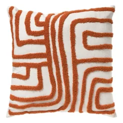 Kussen lijnen - rood - 45x45 cm