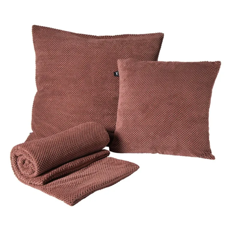 Kussen met blokjes - roze - 45x45 cm