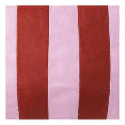Kussen met strepen - rood/roze - 30x45 cm