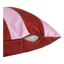 Kussen met strepen - rood/roze - 30x45 cm
