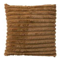 Kussen rib - bruin - 45x45 cm