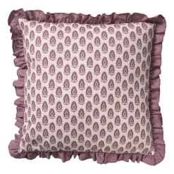 Kussen ruffles - roze - 45x45 cm