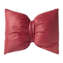 Kussen strik - rood - 40x35 cm