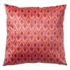 Kussen velvet blad - rood/roze - 45x45 cm