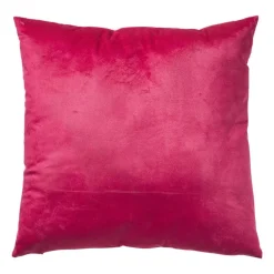 Kussen velvet blad - rood/roze - 45x45 cm