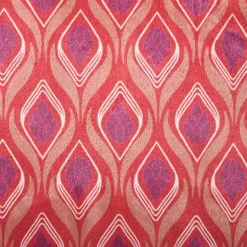 Kussen velvet blad - rood/roze - 45x45 cm