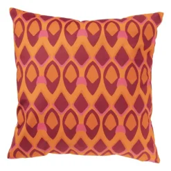 Kussen velvet wieber - roze/oranje - 45x45 cm