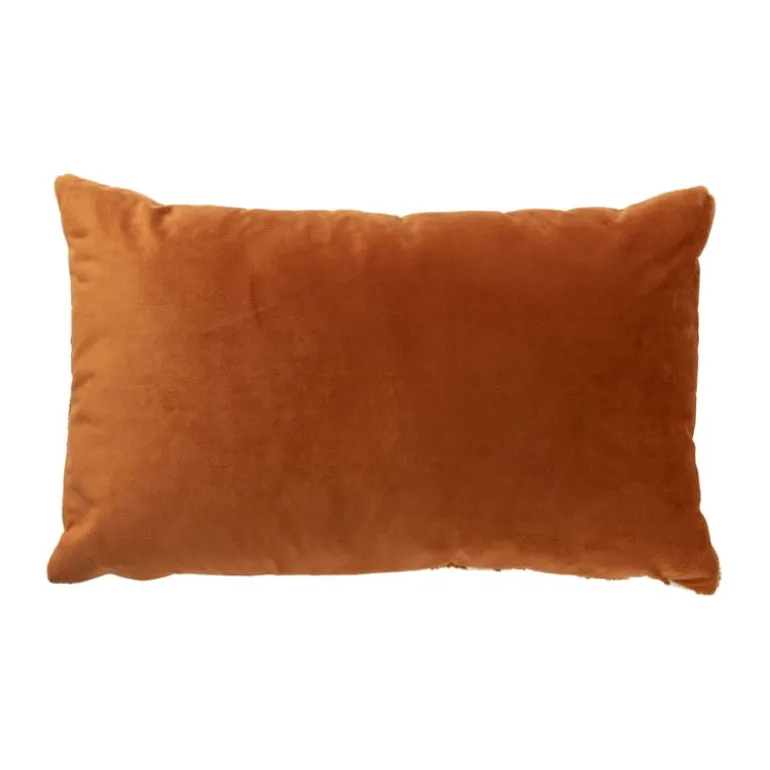 Kussen zebraprint - terra/wit - 30x50 cm