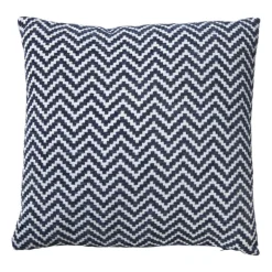Kussen zigzag - blauw - 45x45 cm