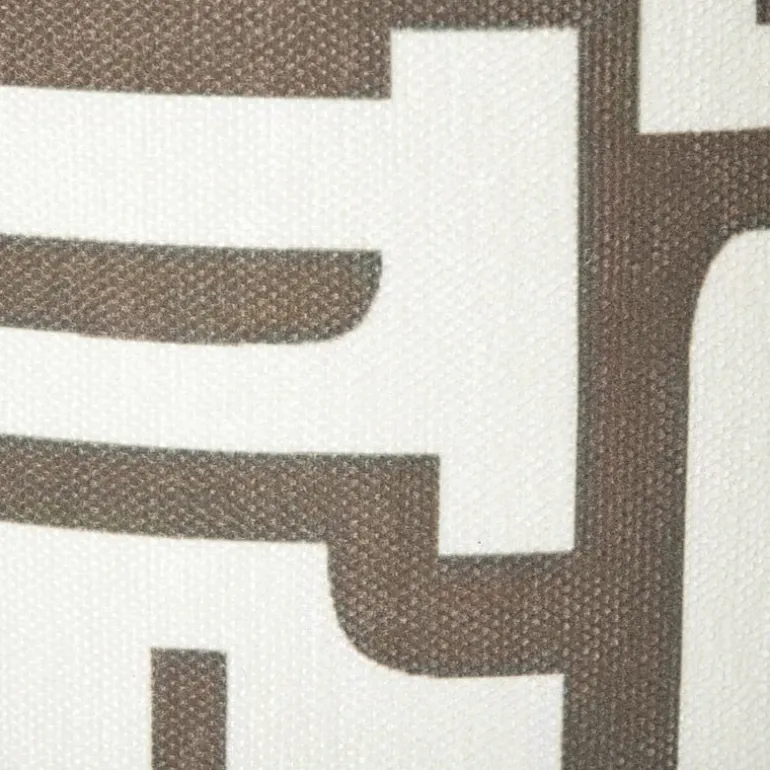 Lampenkap japandi groot - bruin/wit - ø24.5x17.5 cm