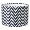 Lampenkap zigzag groot - zwart/wit - ø24.5x17.5 cm