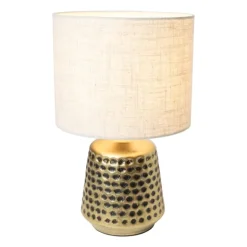 Lampvoet - gehamerd goud - ø15x24 cm