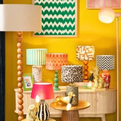 Lampvoet bollen hoog - bruin - ø25x130 cm