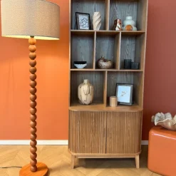 Lampvoet bollen hoog - bruin - ø25x130 cm