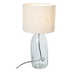 Lampvoet glas - blauw - ø12x34.5 cm