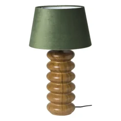 Lampvoet houtlook - bruin - ø13.2x20 cm