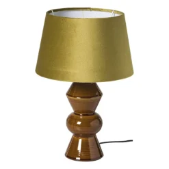 Lampvoet reactive glaze - bruin - ø9.5x21 cm