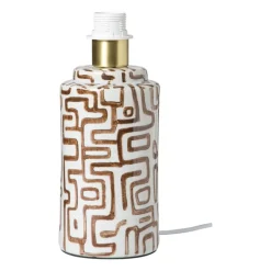 Lampvoet zigzag - beige/bruin - ø22x30.5 cm