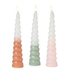 LED dinerkaars swirl - roze - ø5x20 cm