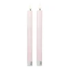 LED dinerkaarsen - roze - set van 2 - ø2.2x24.5 cm