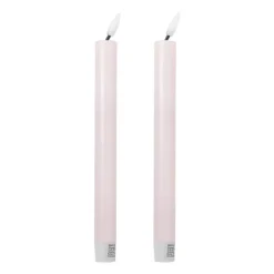 LED dinerkaarsen - roze - set van 2 - ø2.2x24.5 cm