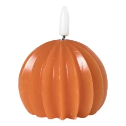 LED kaars bol - oranje - ø7.5x6 cm