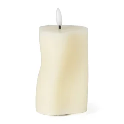 LED kaars organisch - wit - 12x8x6 cm