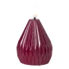 LED kaars peer - bordeauxrood - ø6.5x8 cm