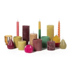 LED kaars peer - bordeauxrood - ø6.5x8 cm