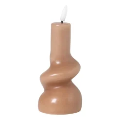 LED kaars twist - grijs - ø7x14.5 cm