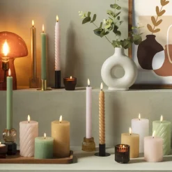 LED stompkaars klein twist - taupe - ø7x8 cm