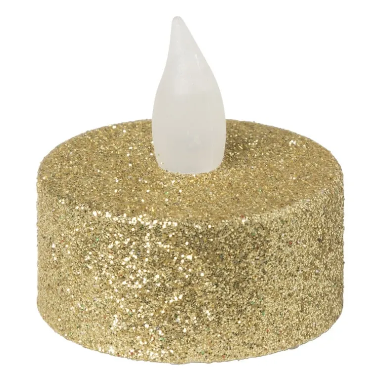 LED waxinelichten - goud - set van 4