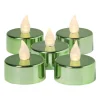 LED waxinelichten - groen - set van 5