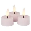 LED waxinelichten - roze - set van 3