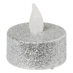 LED waxinelichten - zilver - set van 4