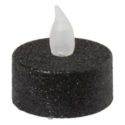 LED waxinelichten - zwart - set van 4