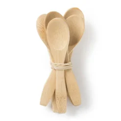 Lepels bamboe - 9 cm - set van 6