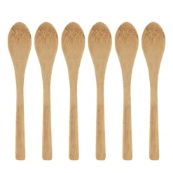 Lepels bamboe - 13.5 cm - set van 6