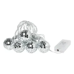 Lichtslinger met discoballen - 10 LED - 165 cm