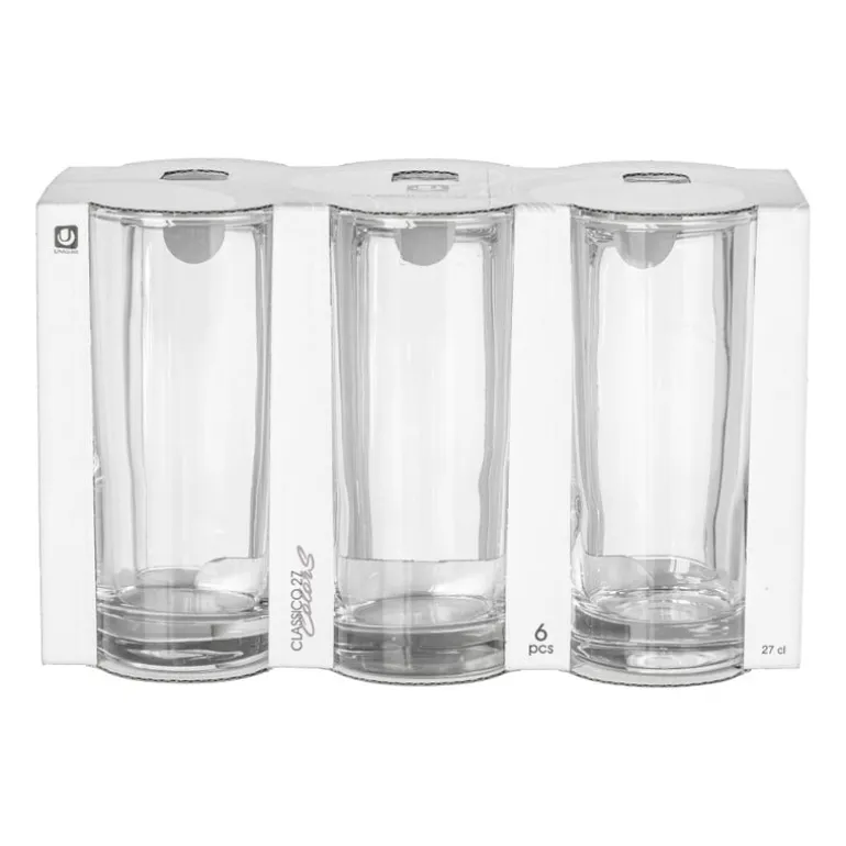 Longdrinkglazen - 270 ml - set van 6